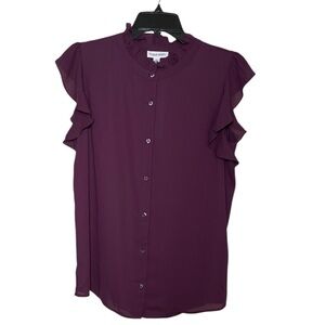 Calvin Klein purple blouse sz L